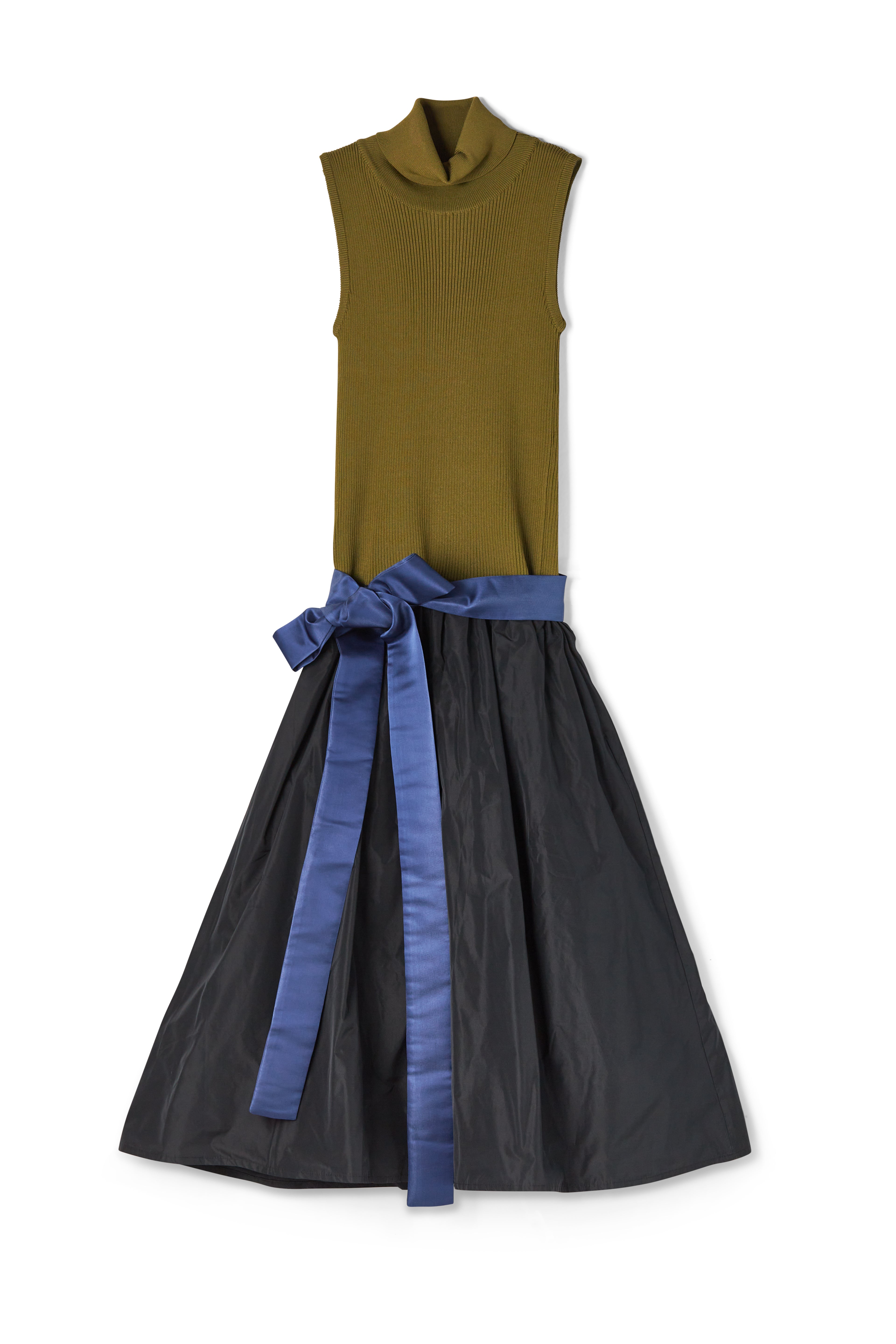 Frida Dress Bow Military Green