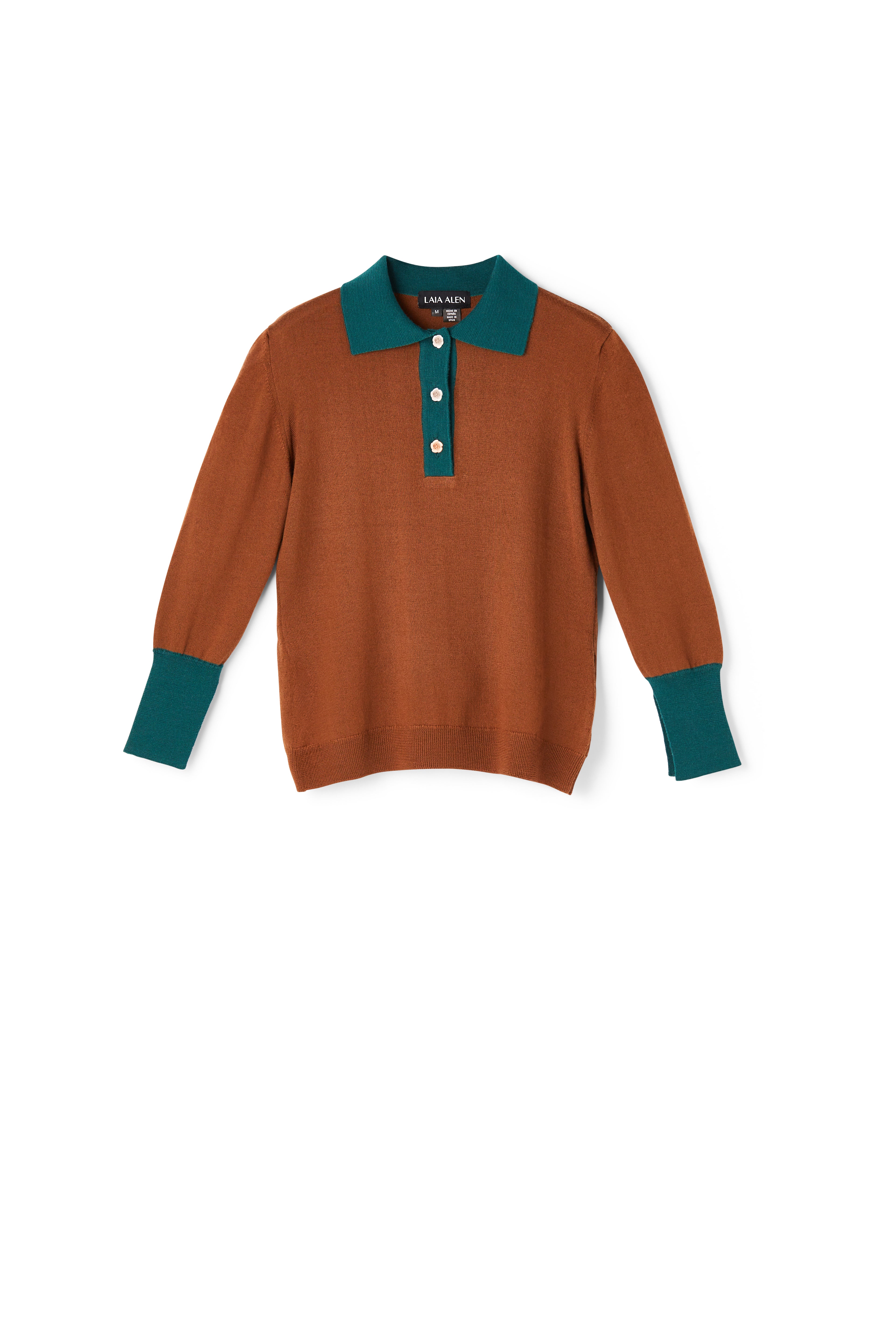 Emily Cashmere blend Polo Brown
