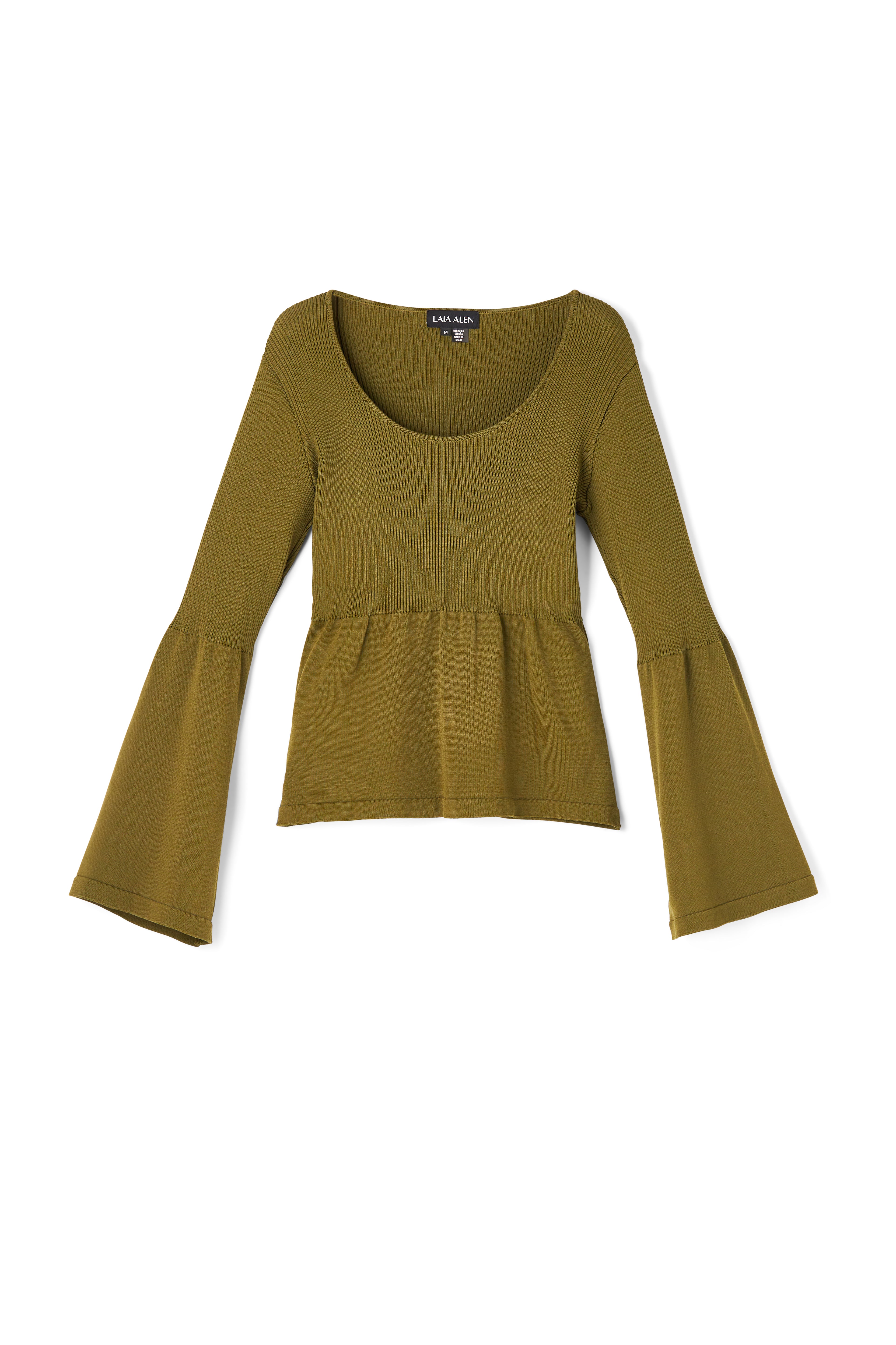Vanesa Top Flared Military Green