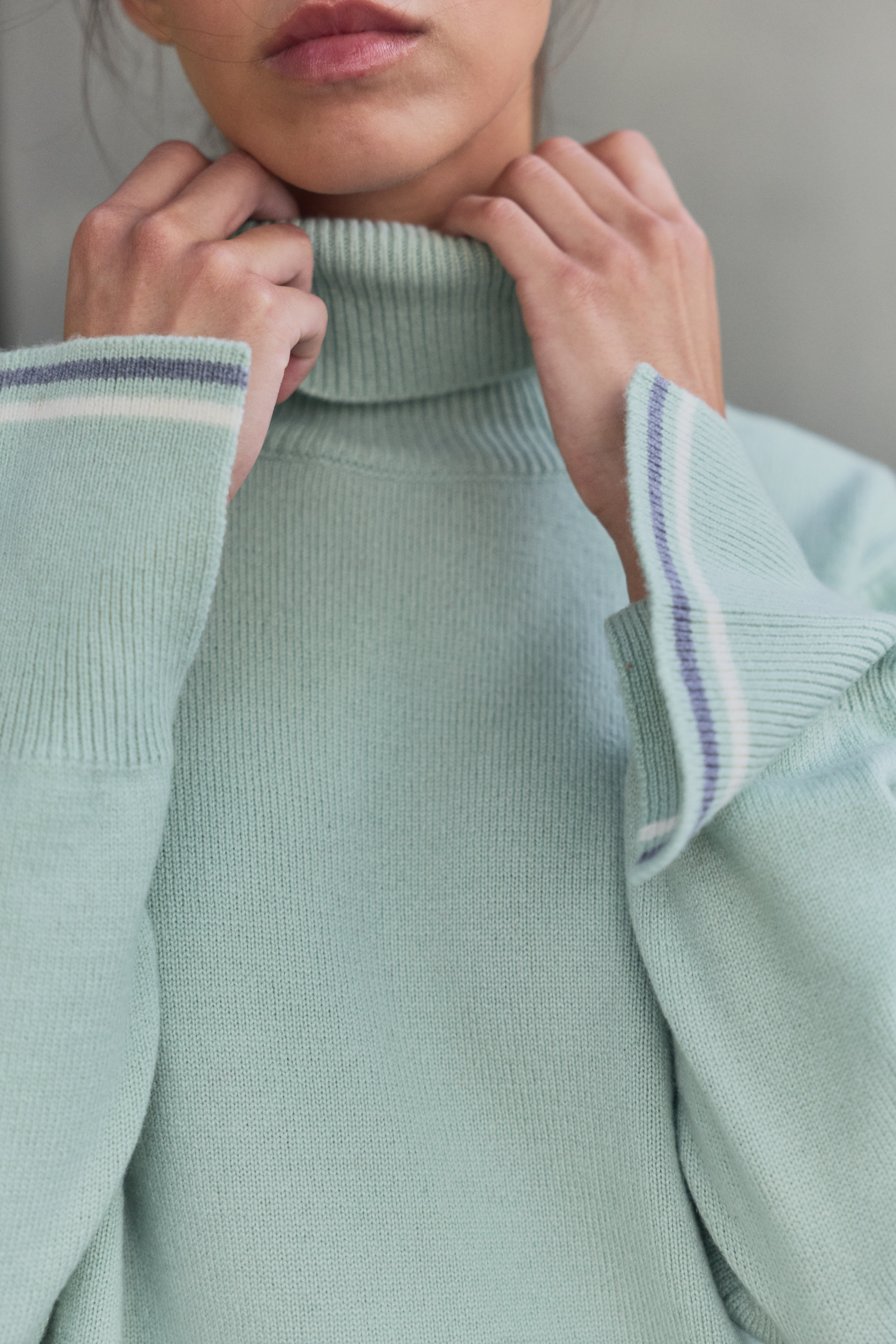 Berta Cashmere blend Crew Neck Mint Green