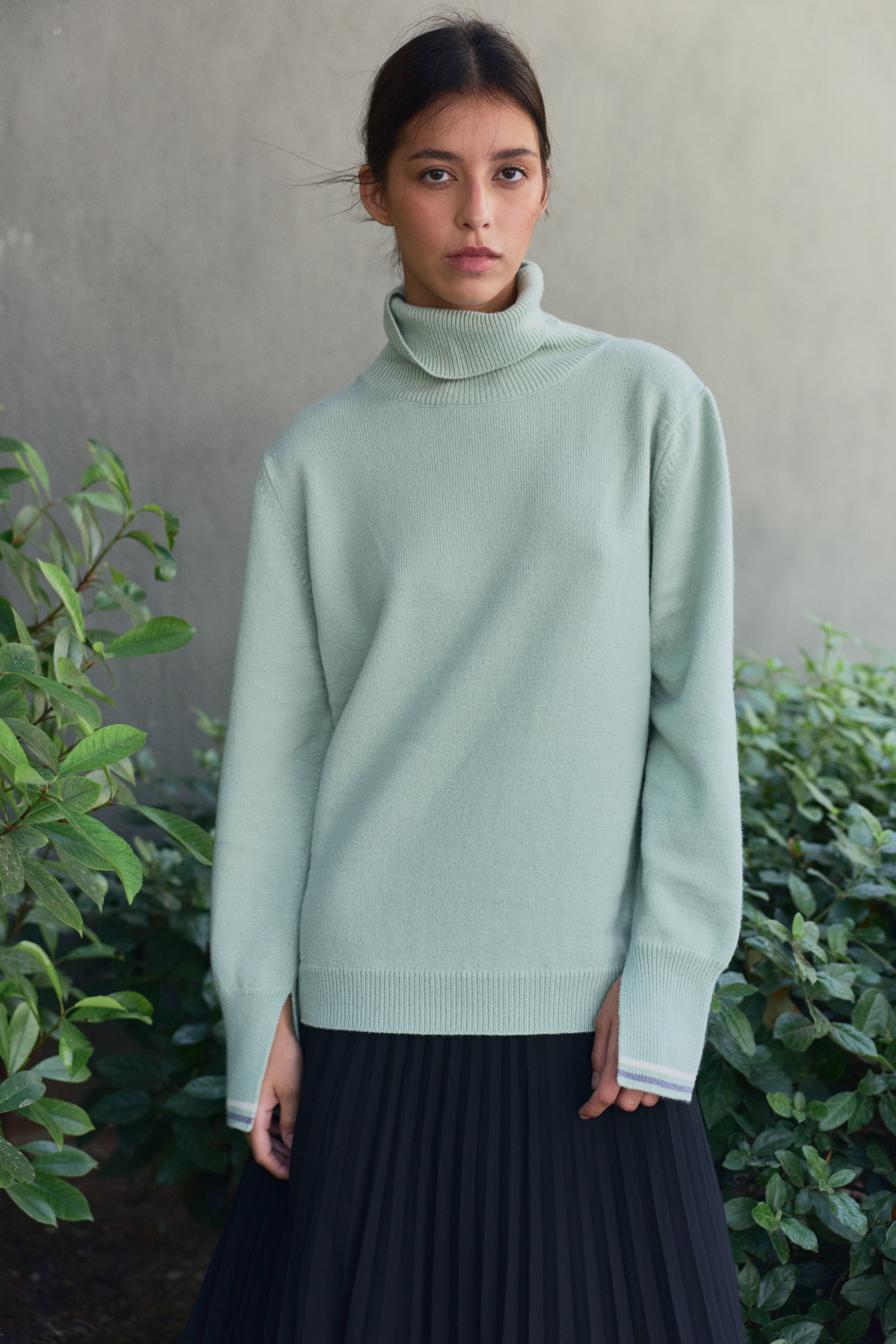 Berta Cashmere blend Crew Neck Mint Green