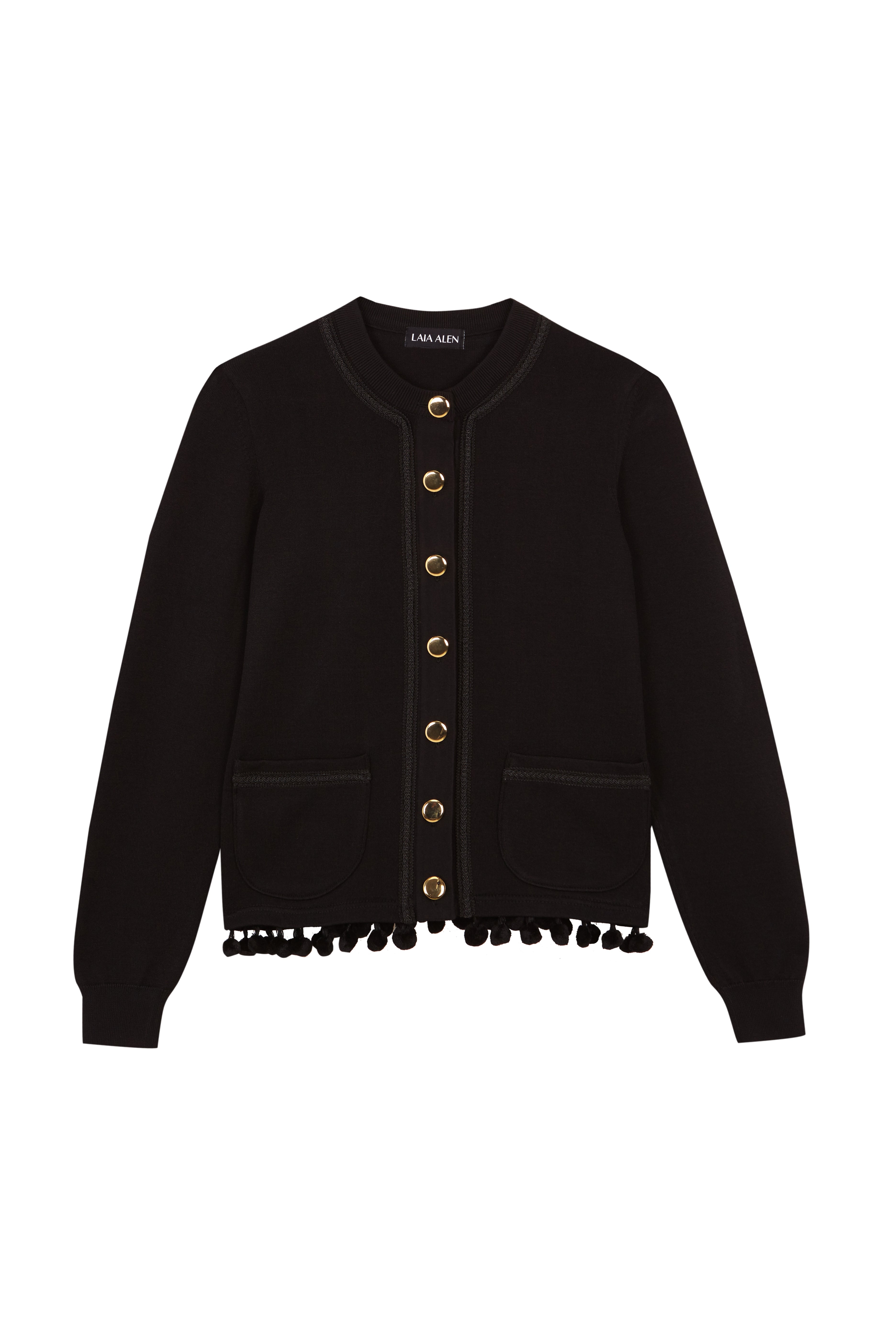 Montse Cardigan Pom-Pom Black