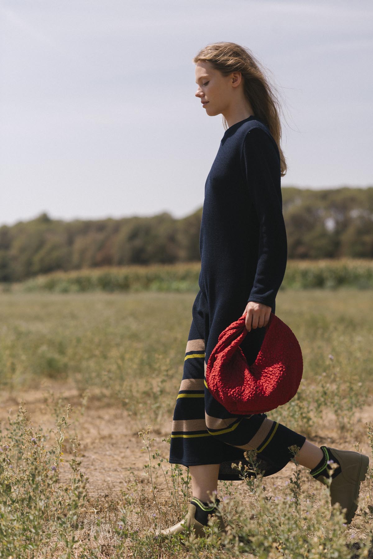 Bolso Lauren Brocado Rojo
