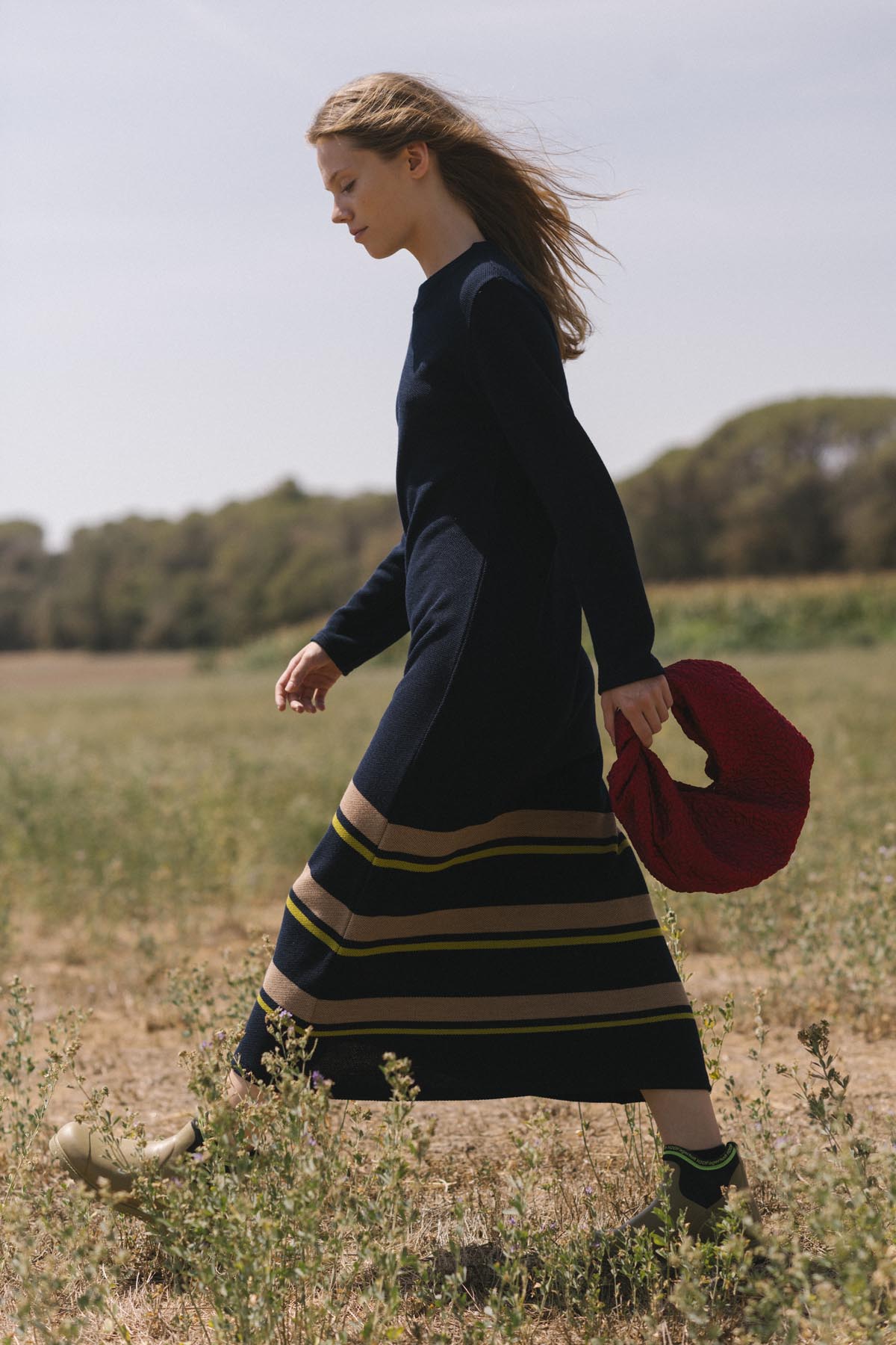 Bolso Lauren Brocado Rojo