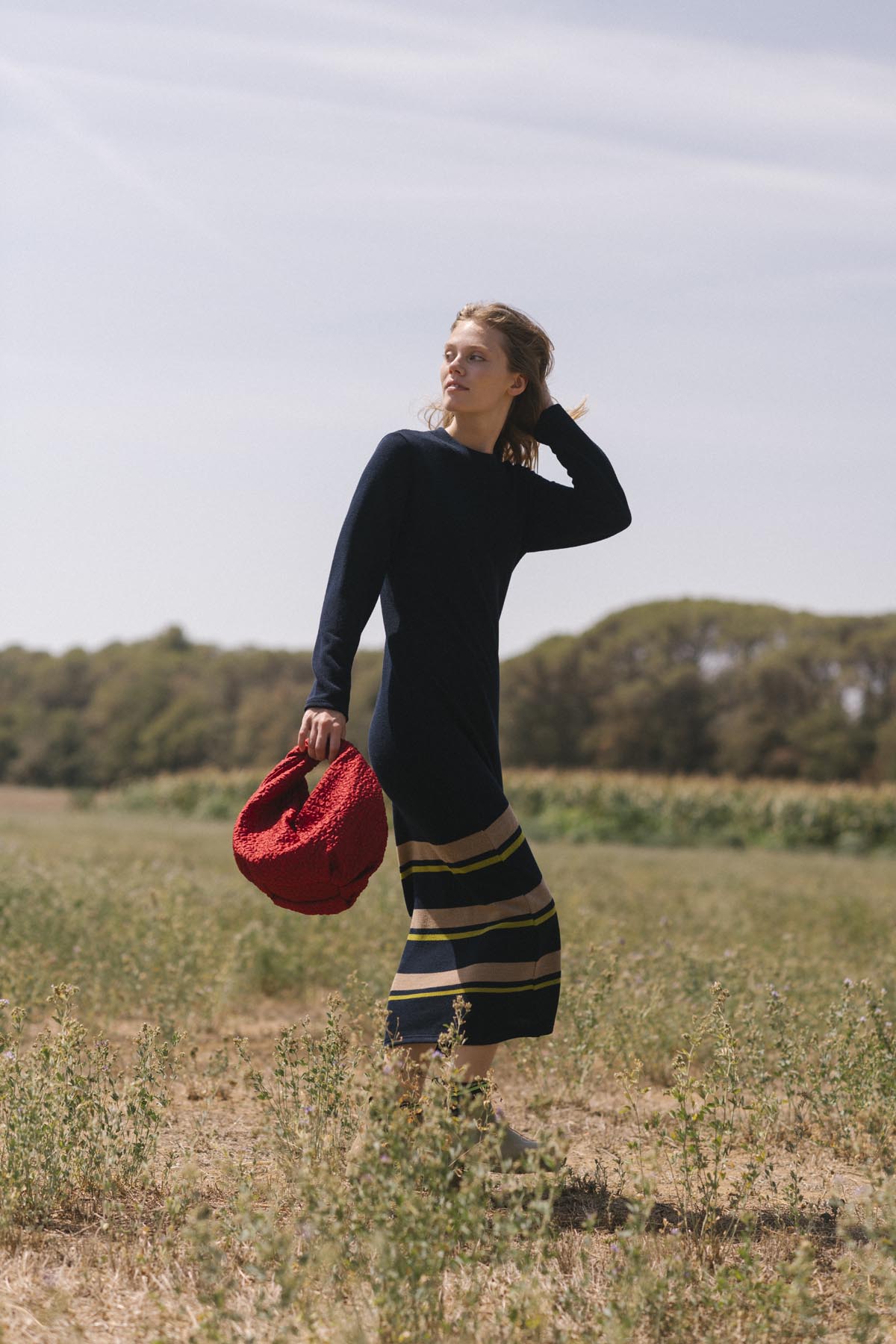 Bolso Lauren Brocado Rojo