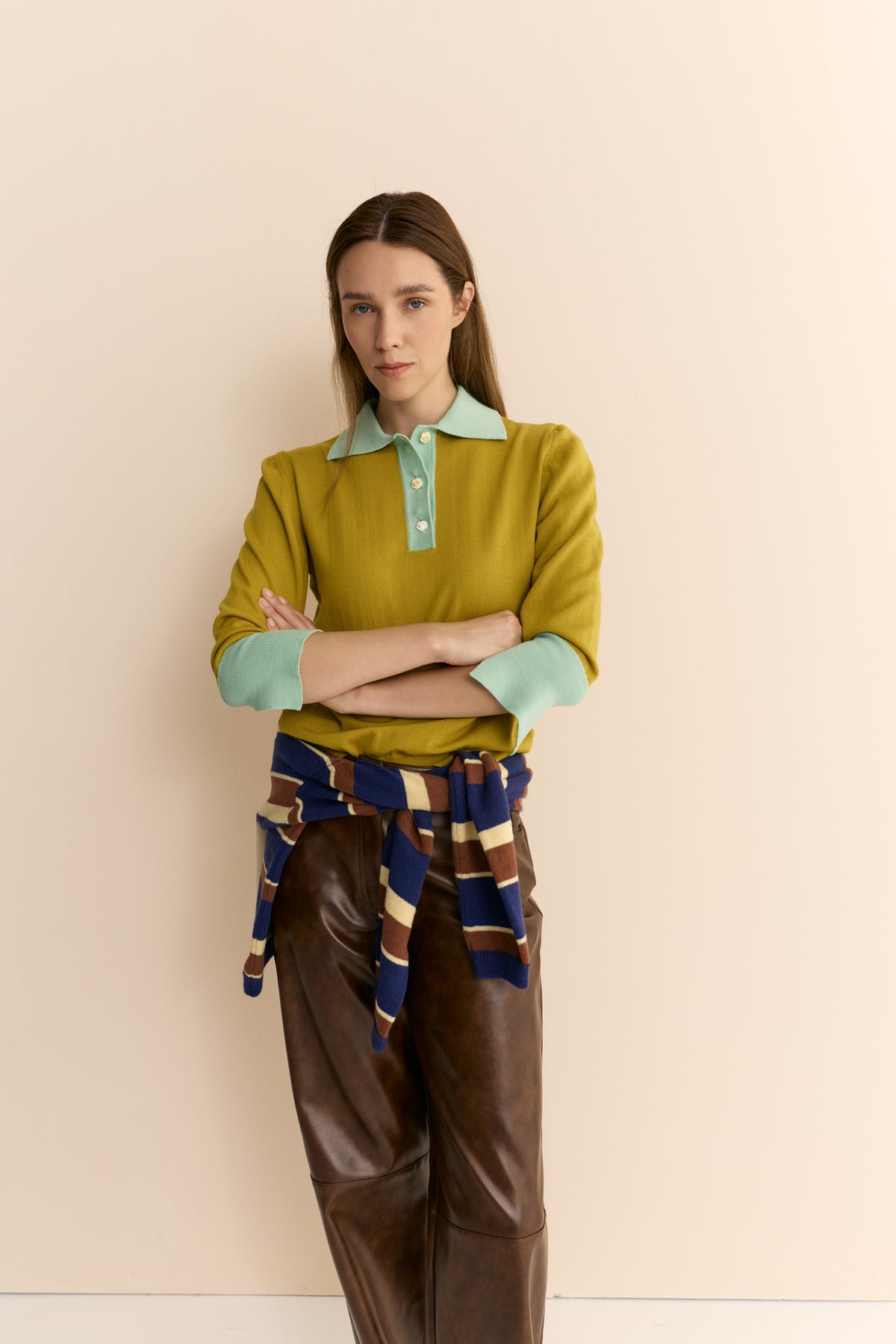 Emily Cashmere Polo Mustard