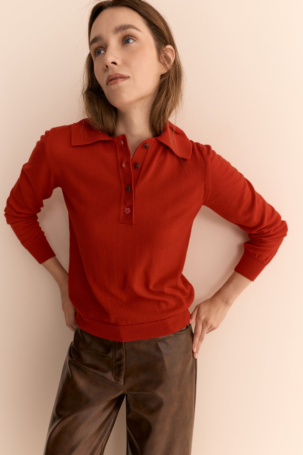 Antonia Winter Polo Red