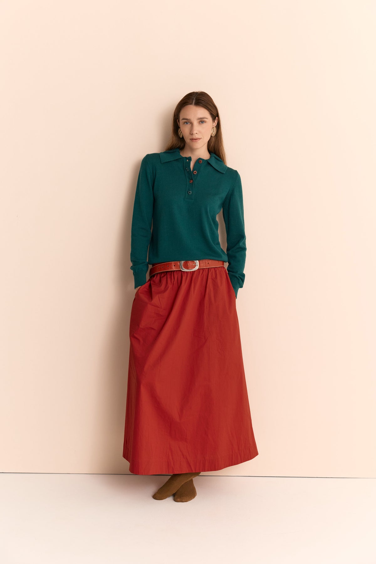 Antonia Winter Polo Green