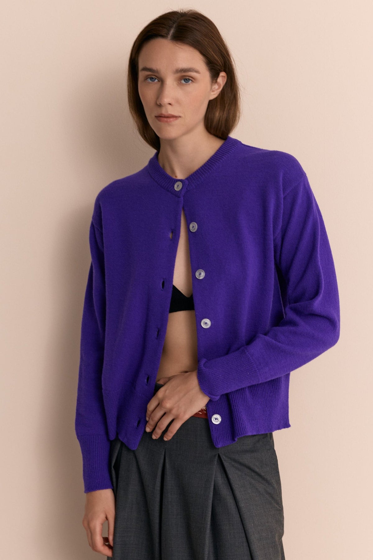 Kent Cardigan Purple
