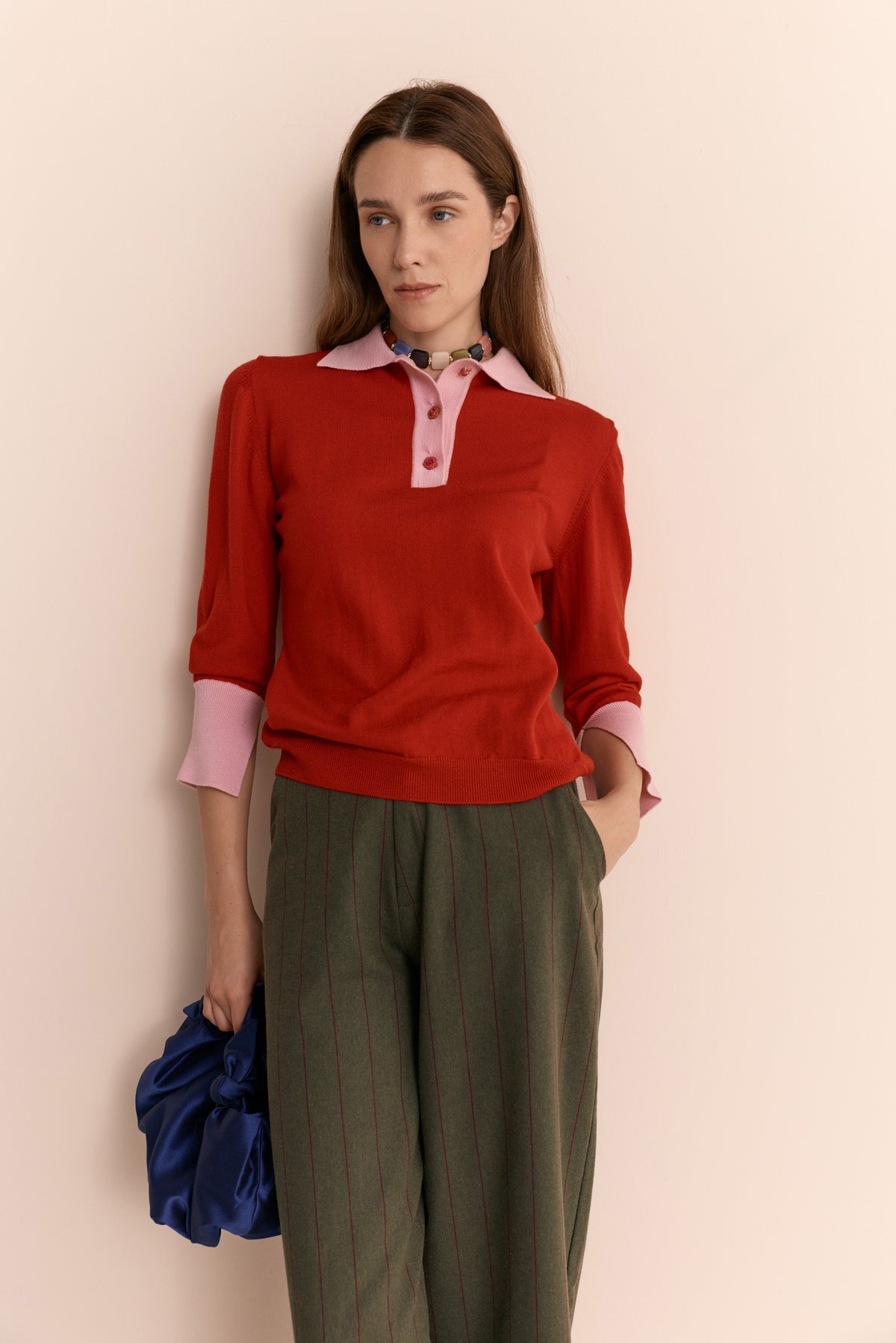 Emily Cashmere Polo Red
