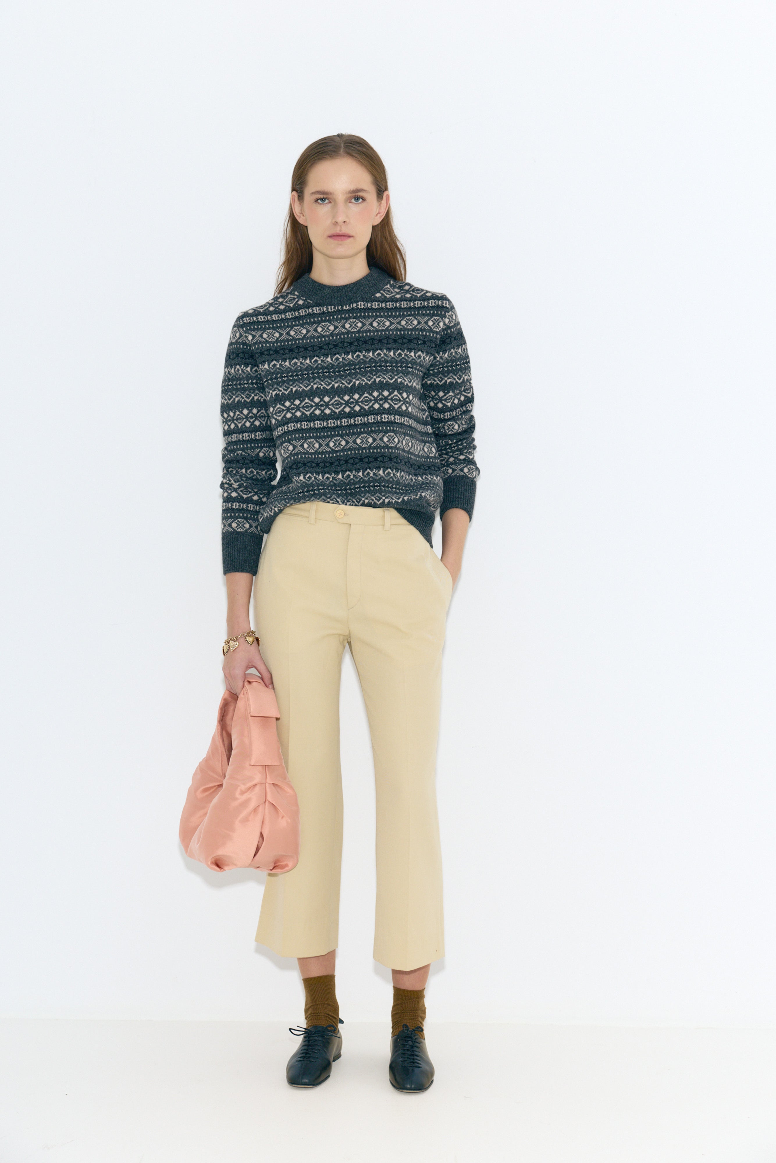 Sara Fair Isle Jumper Grey Marengo