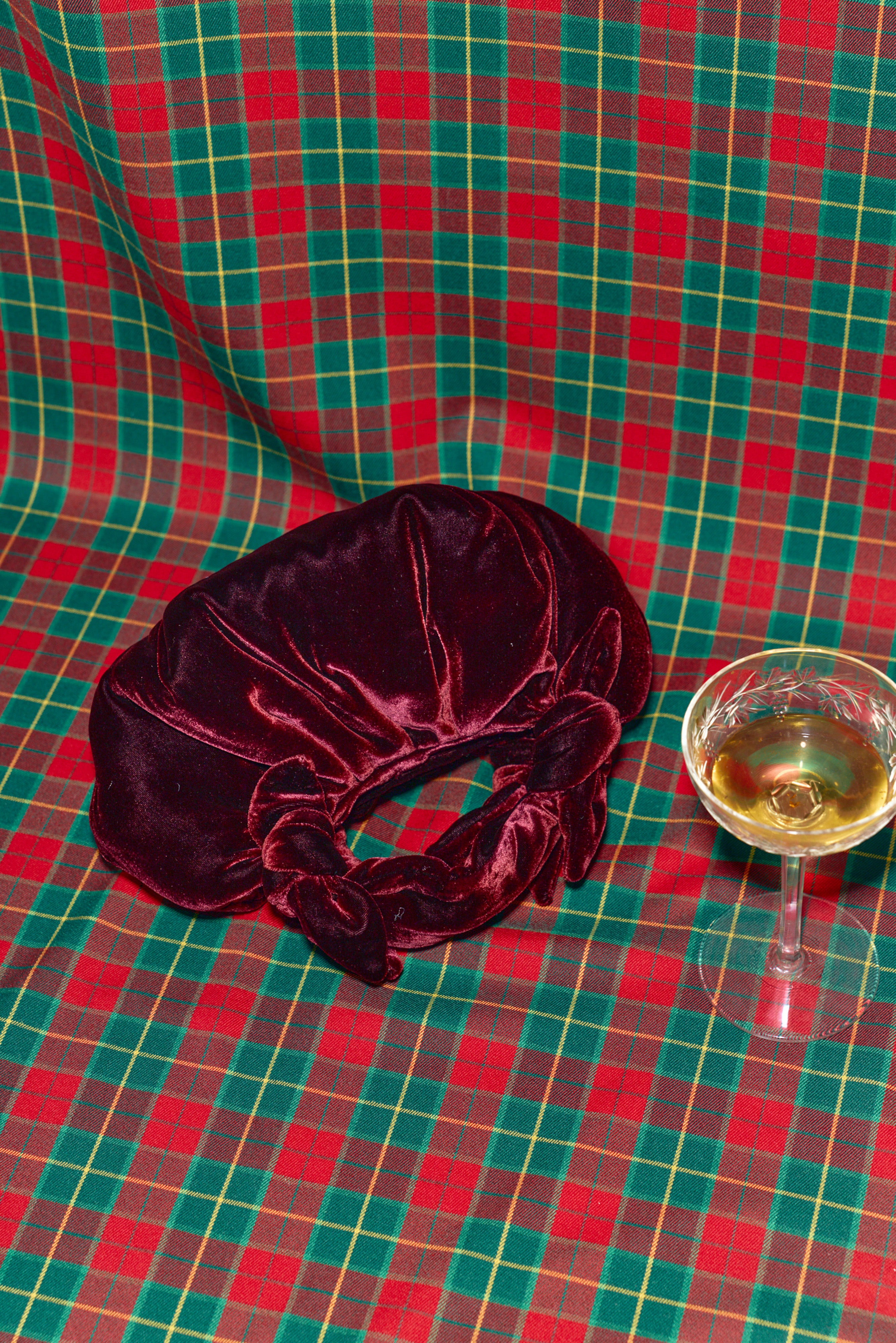 Bernatta Bag Burgundy Velvet