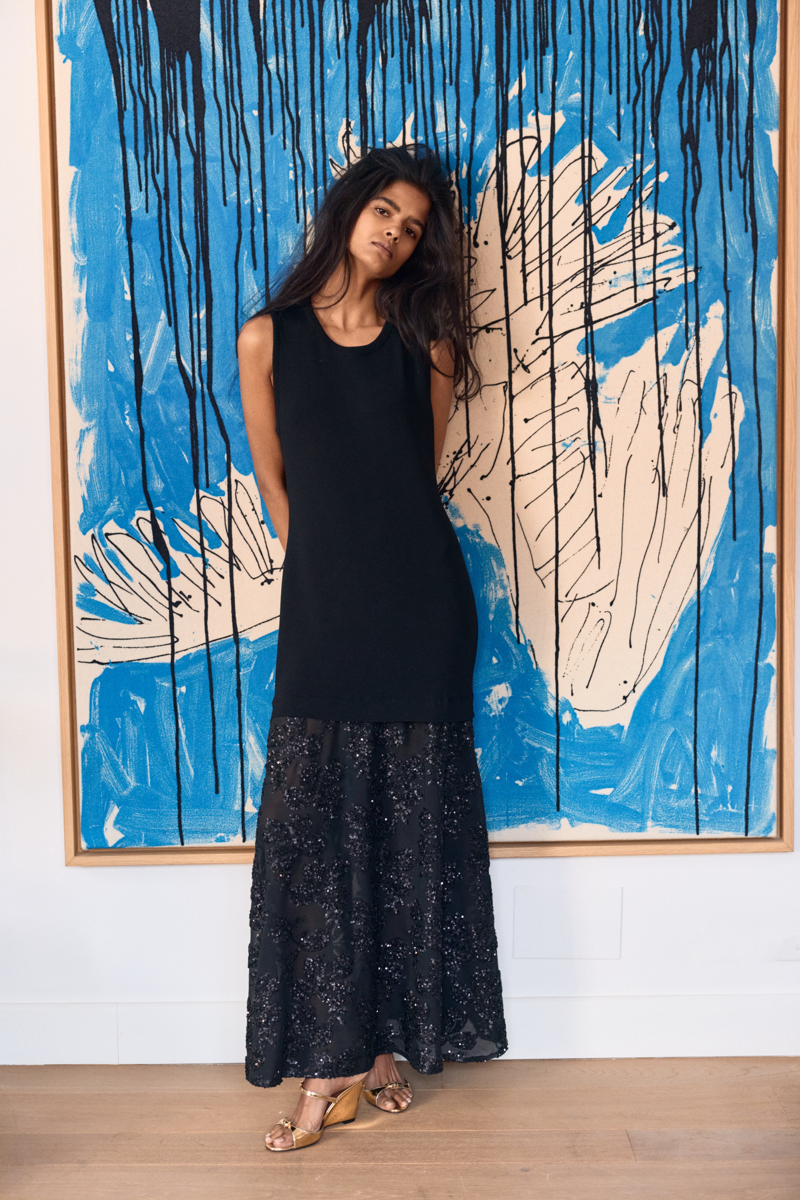 Sandra Sequin Dress Black