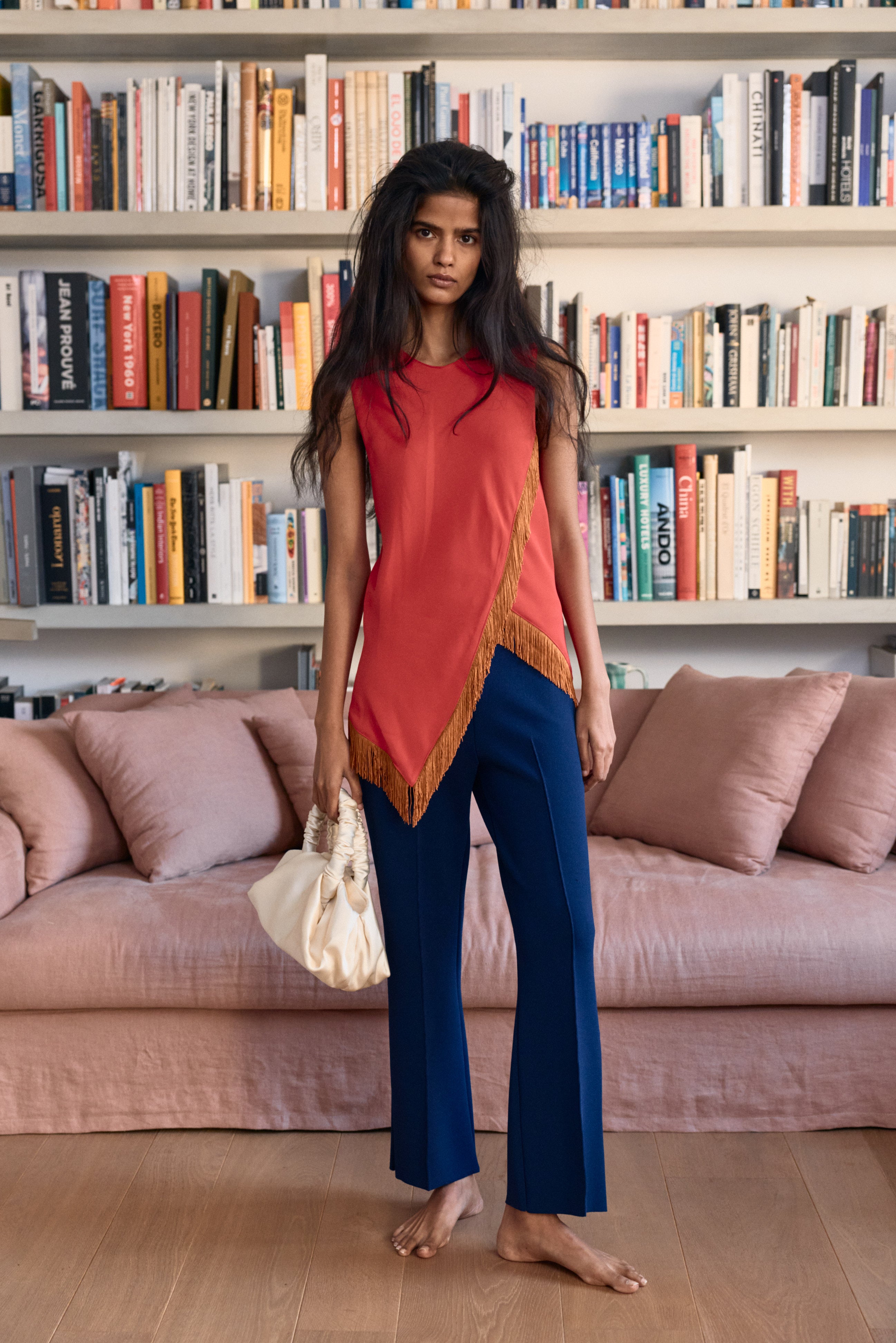 Ines Top Fringes Red