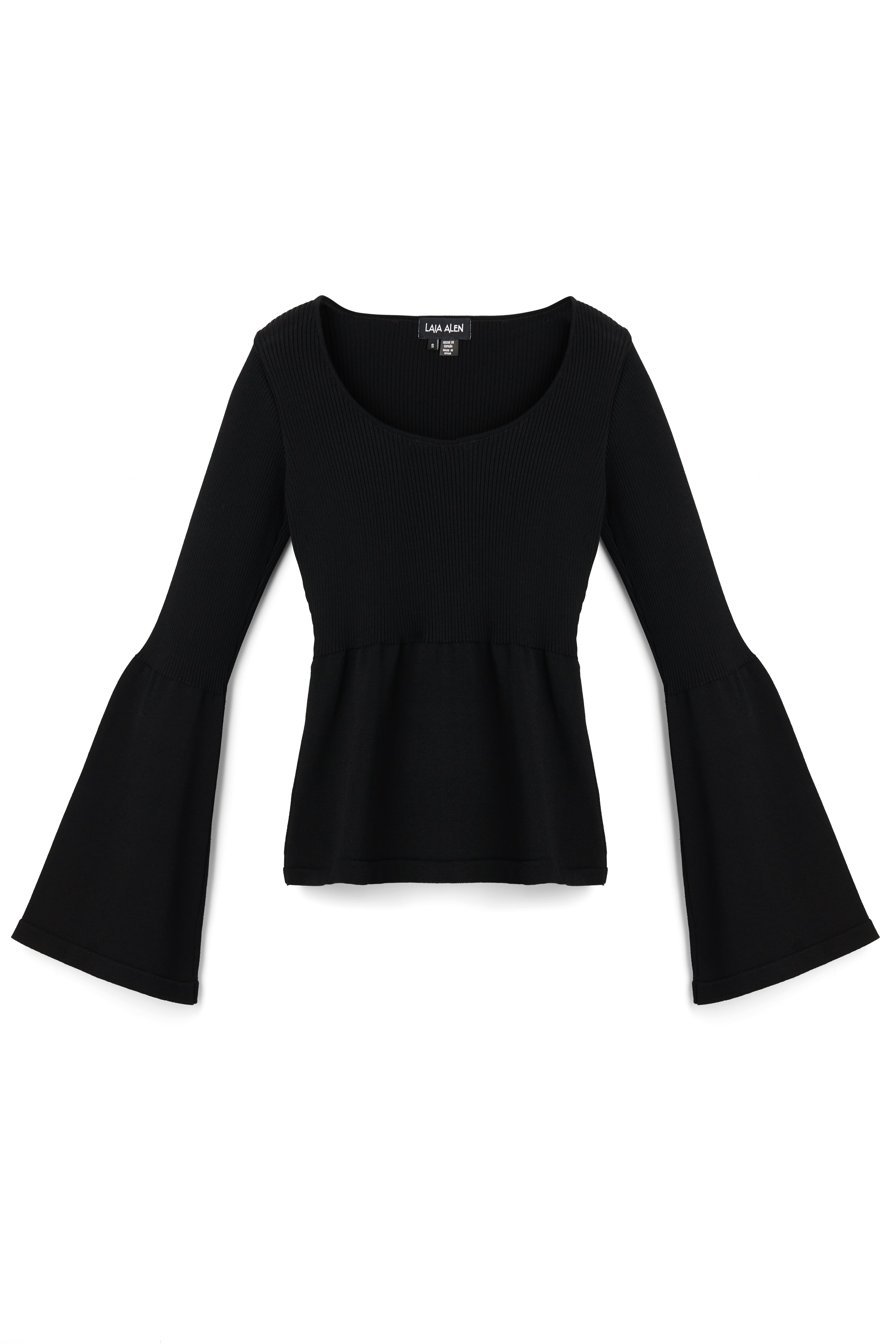 Vanesa Top Flared Black