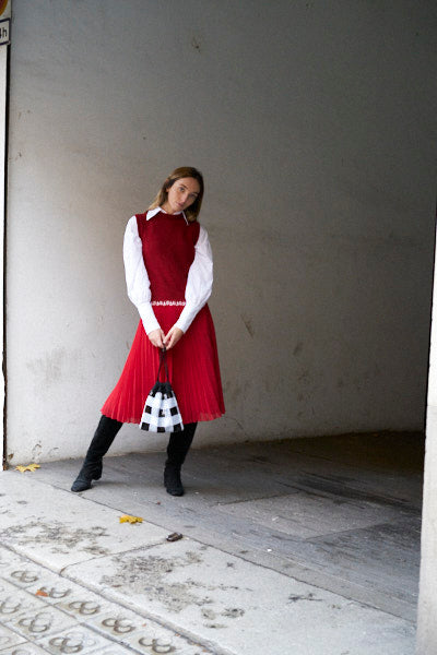 Chaleco rojo perla Mumu