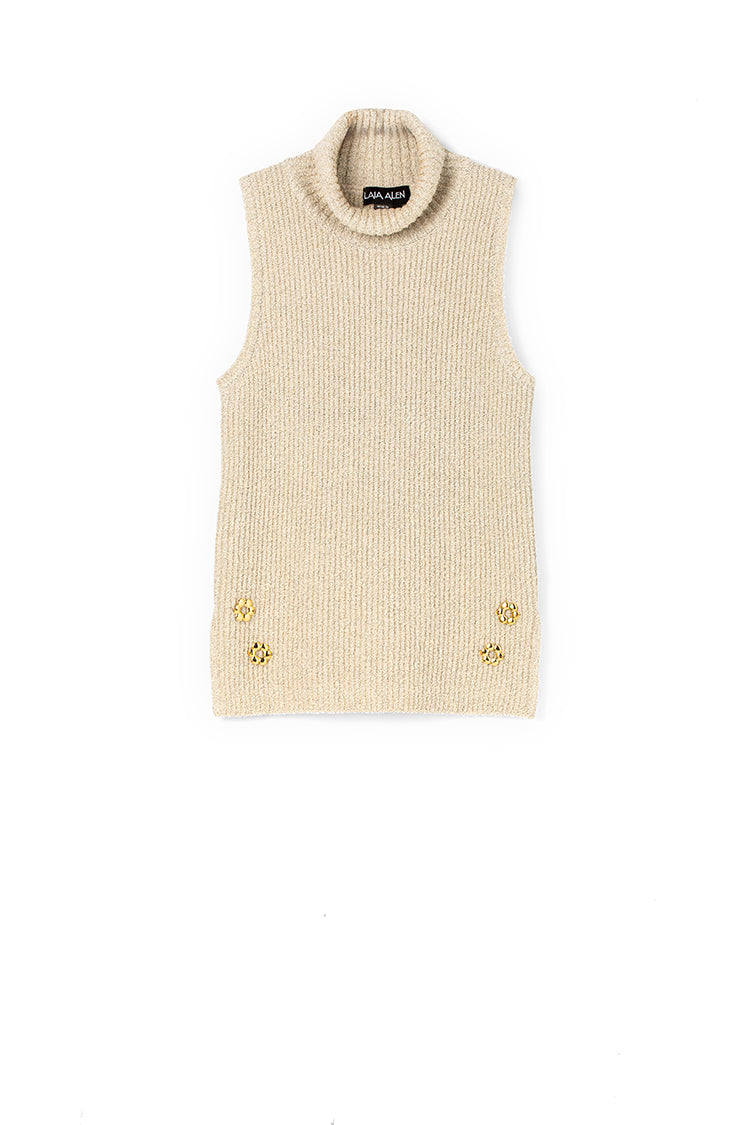 Maria Roll Neck Top Ivory