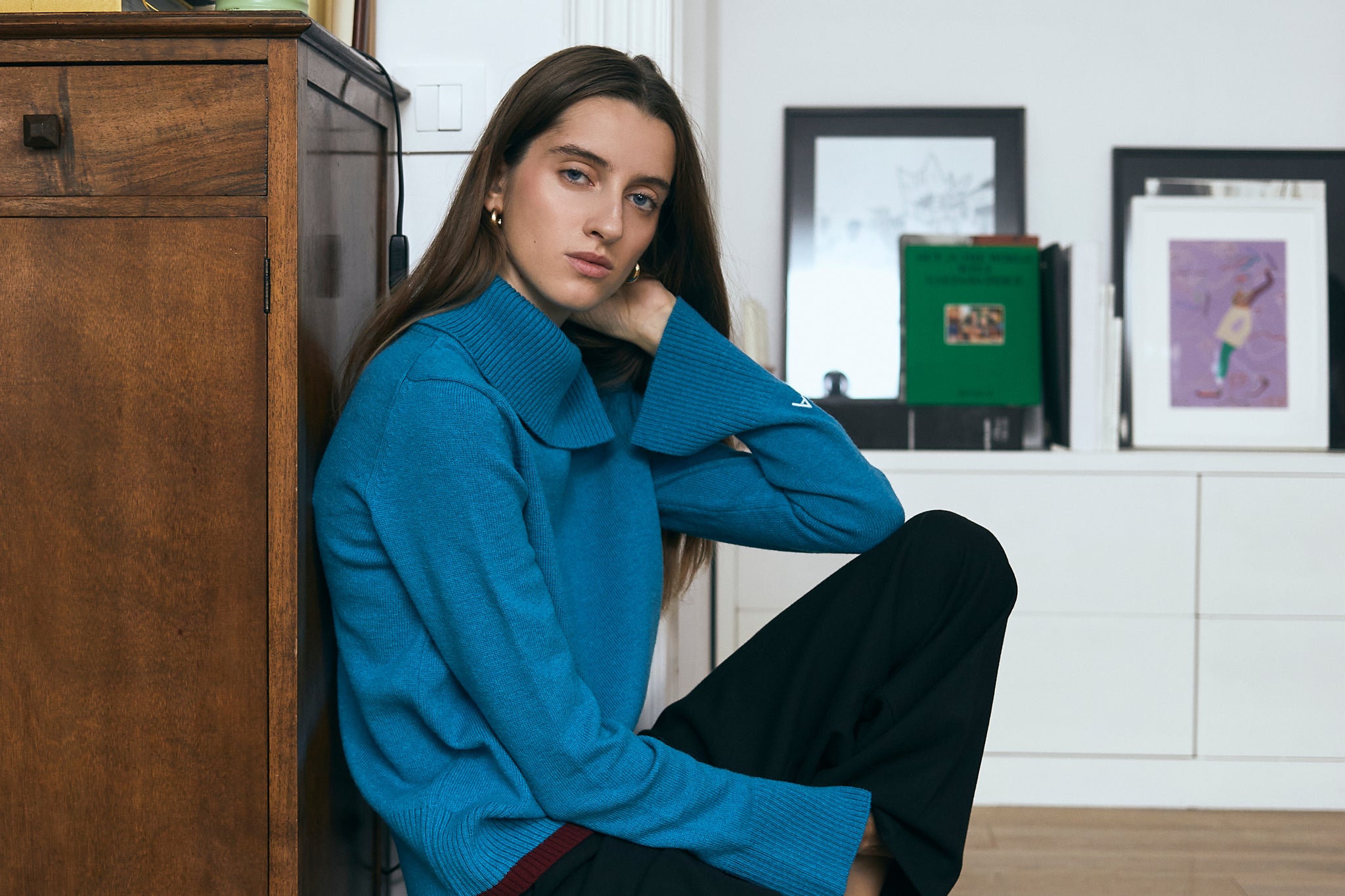 Silvia Cerulean Sweater