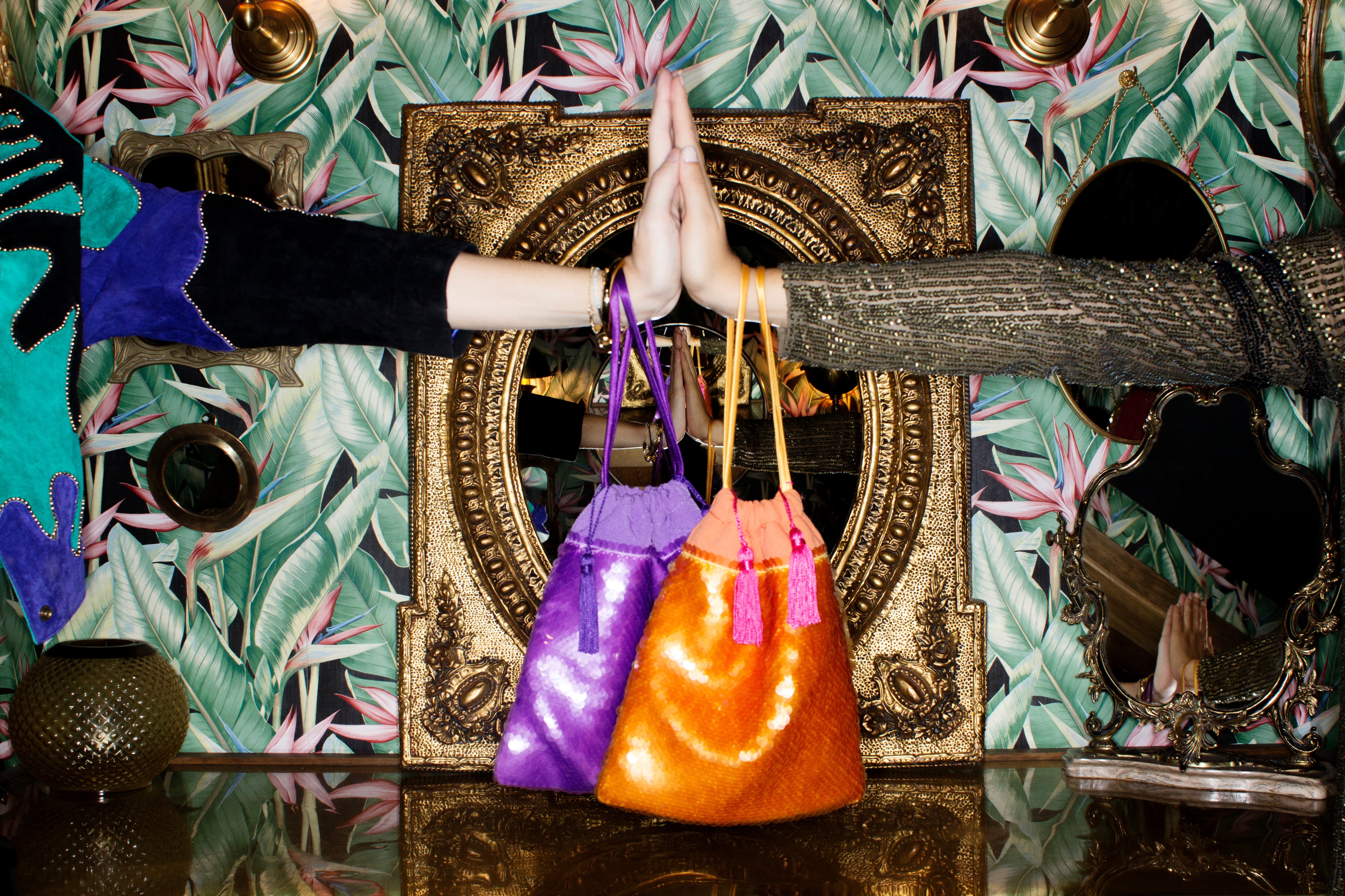 Rocio Purple Bag and Rocio Orange Bag