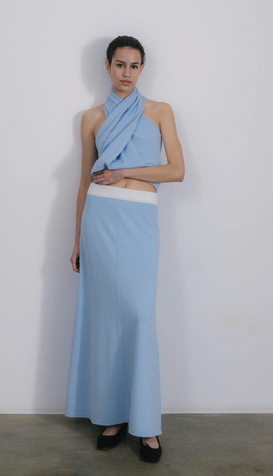 Falda Isa Azul Cielo