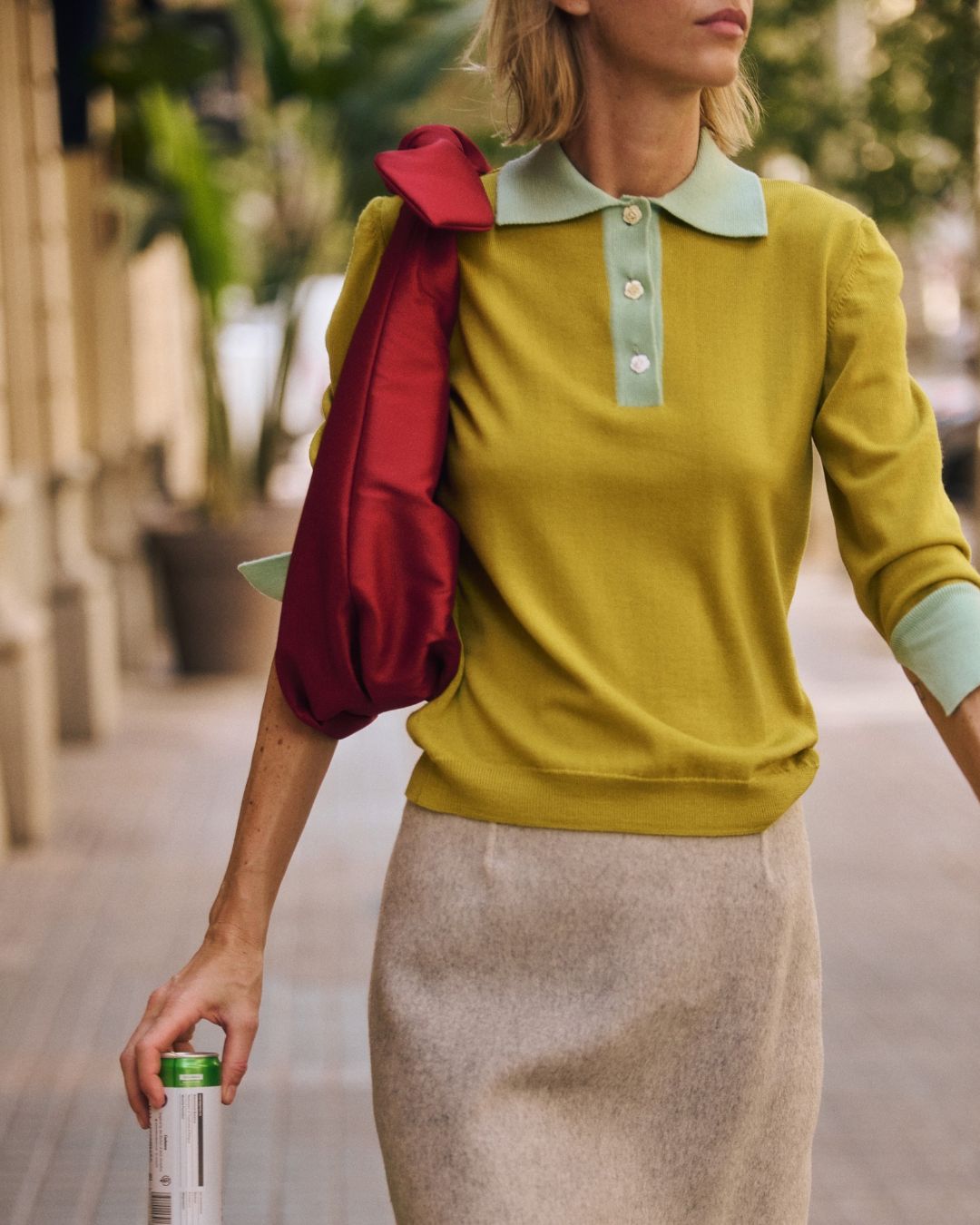 Polo de cachemira Emily color mostaza