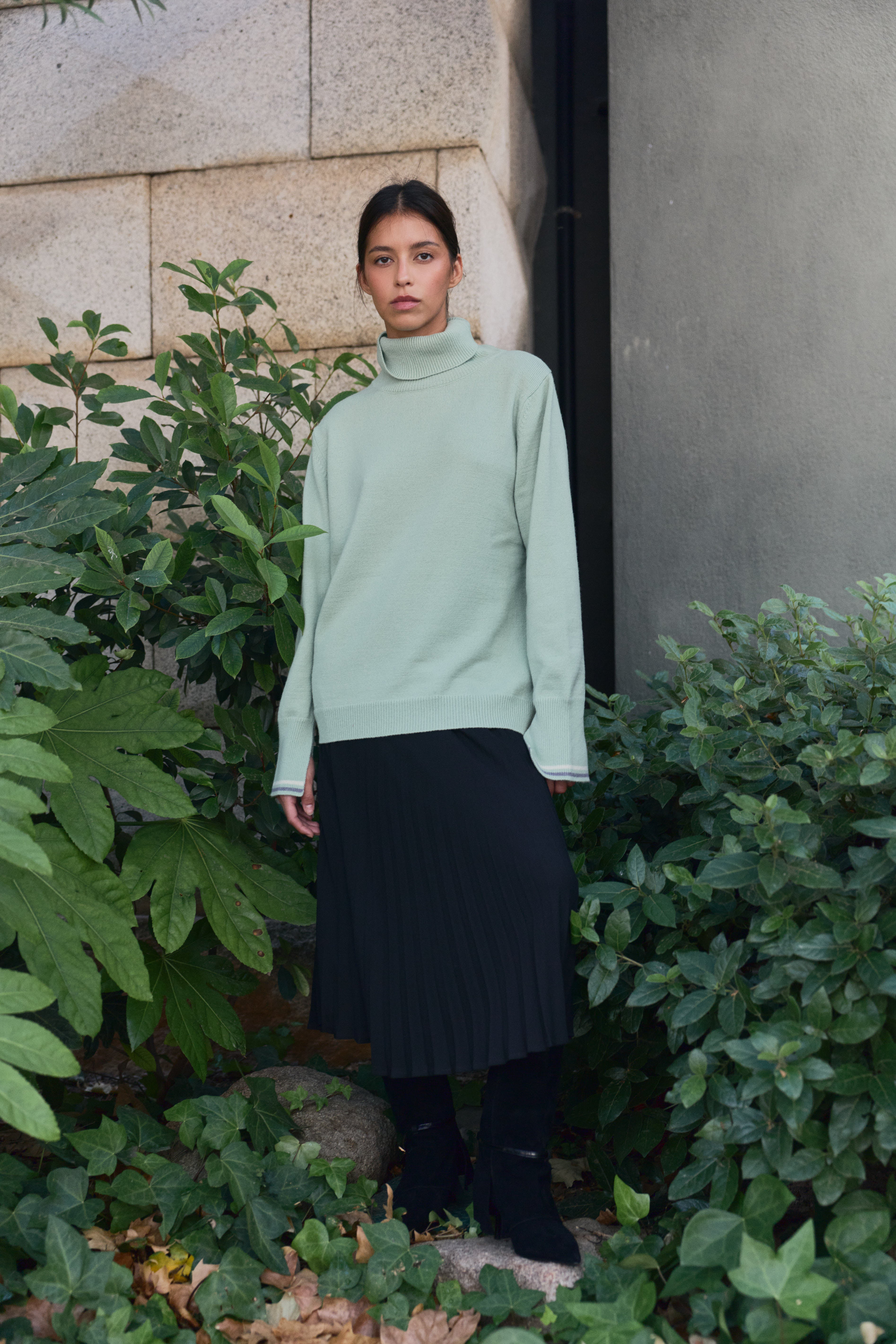 Berta Cashmere blend Crew Neck Mint Green
