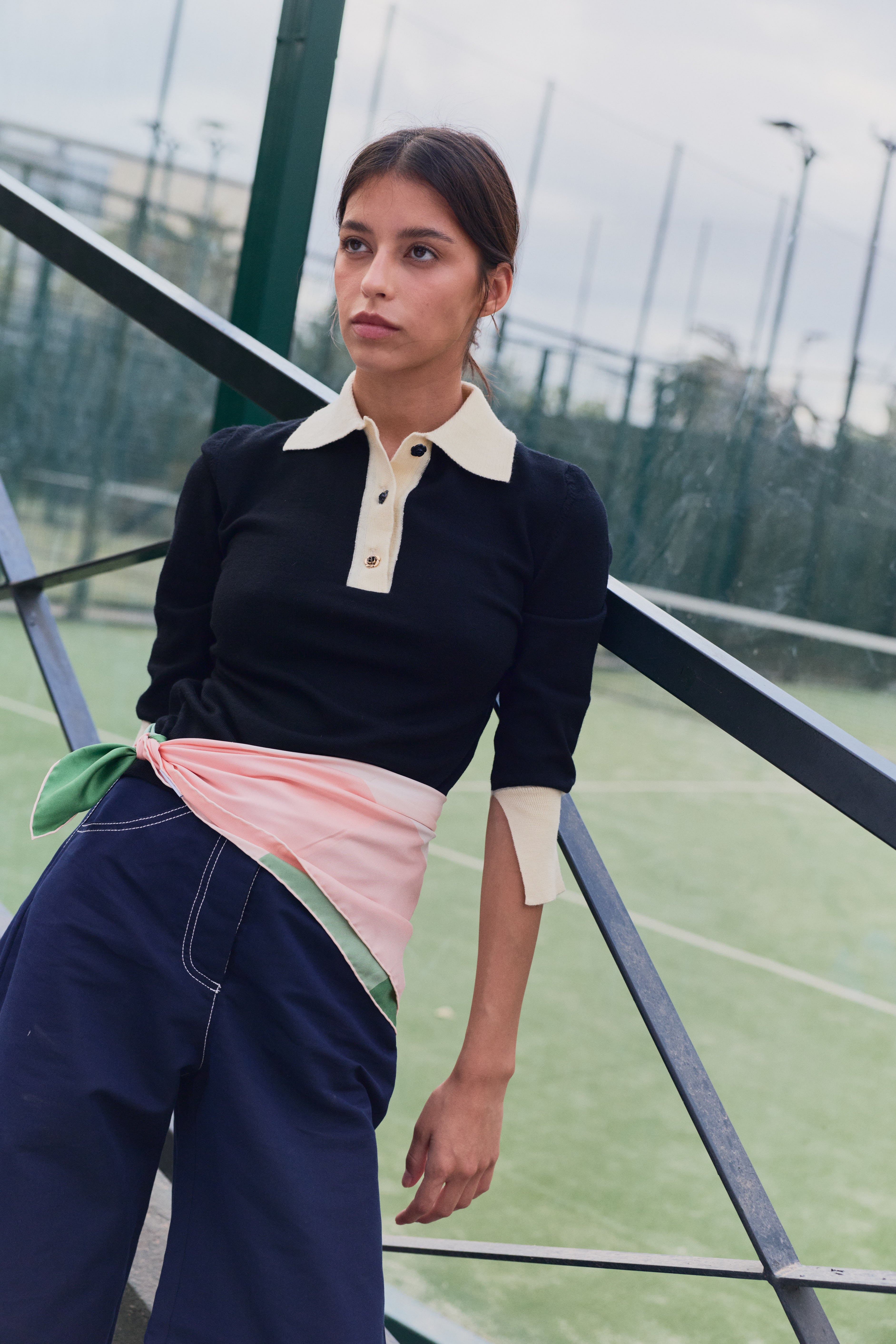 Emily Cashmere blend Polo Black