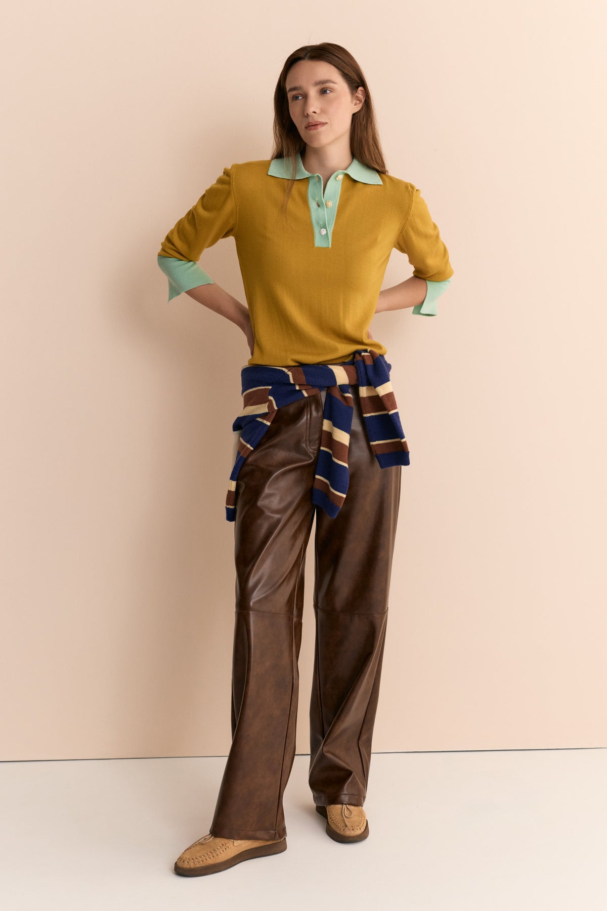 Polo de cachemira Emily color mostaza