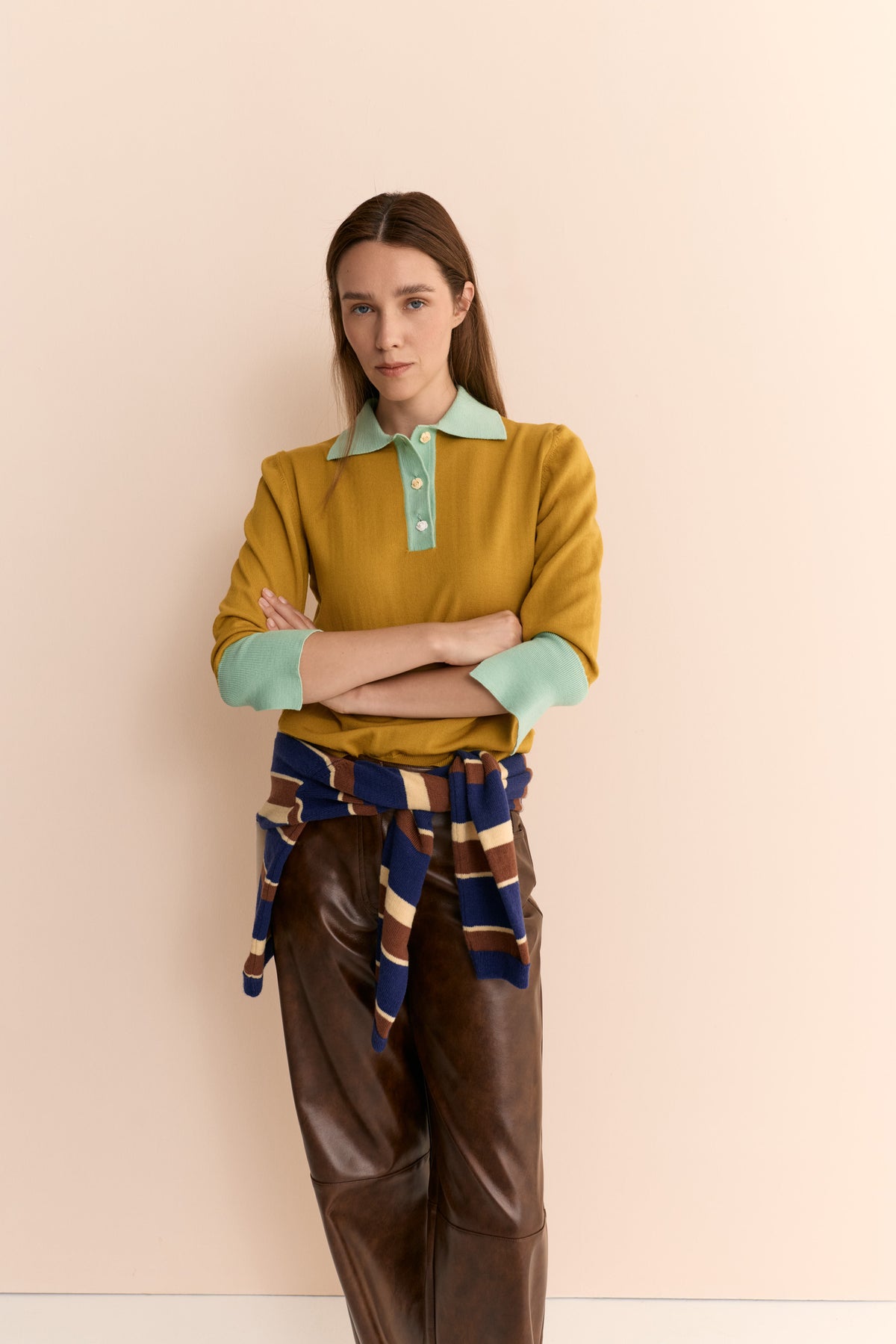 Polo de cachemira Emily color mostaza