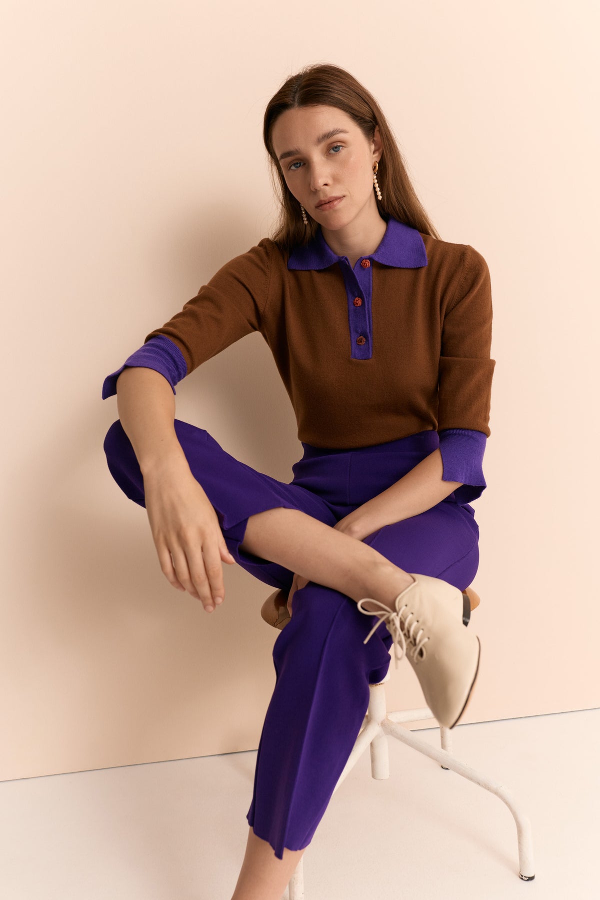 Polo de cachemira Emily marrón