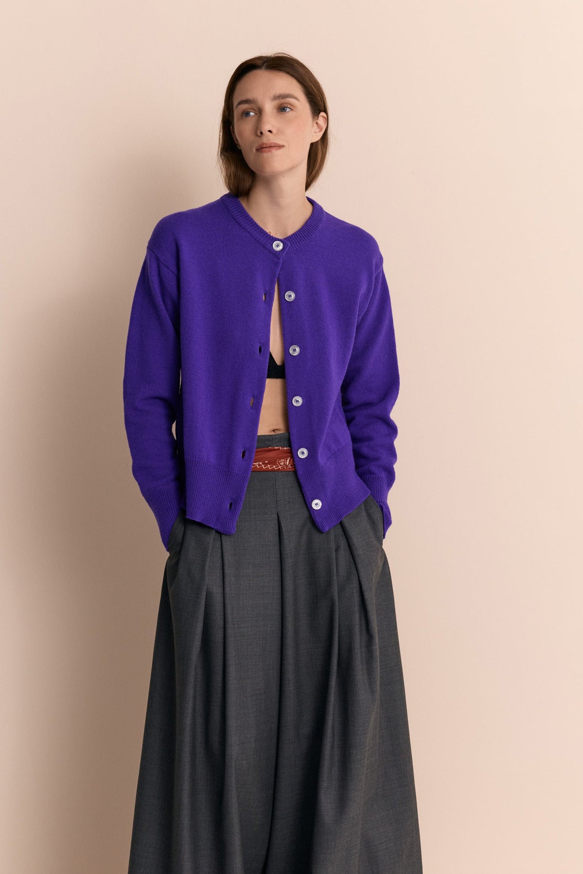 Kent Cardigan Purple