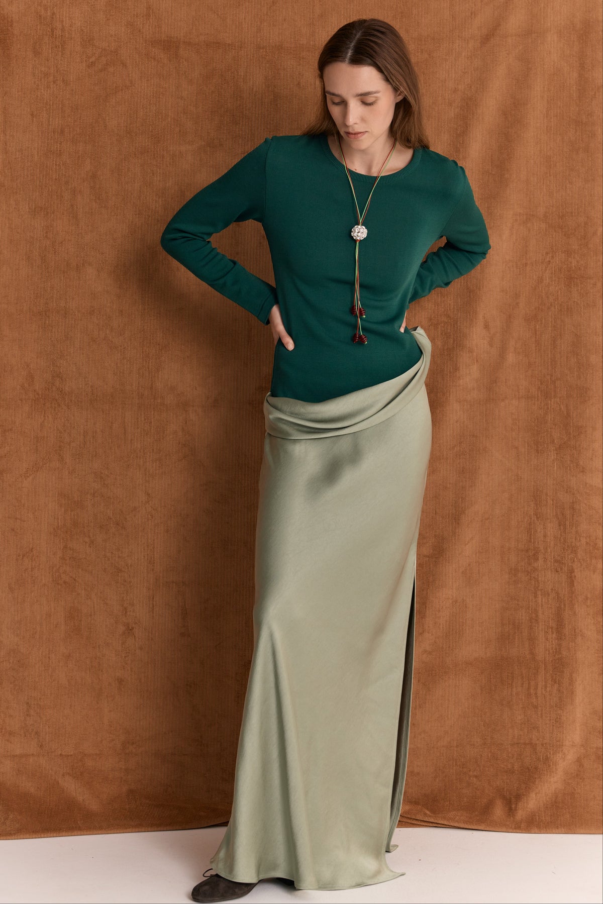 Vestido de invierno Nani caqui