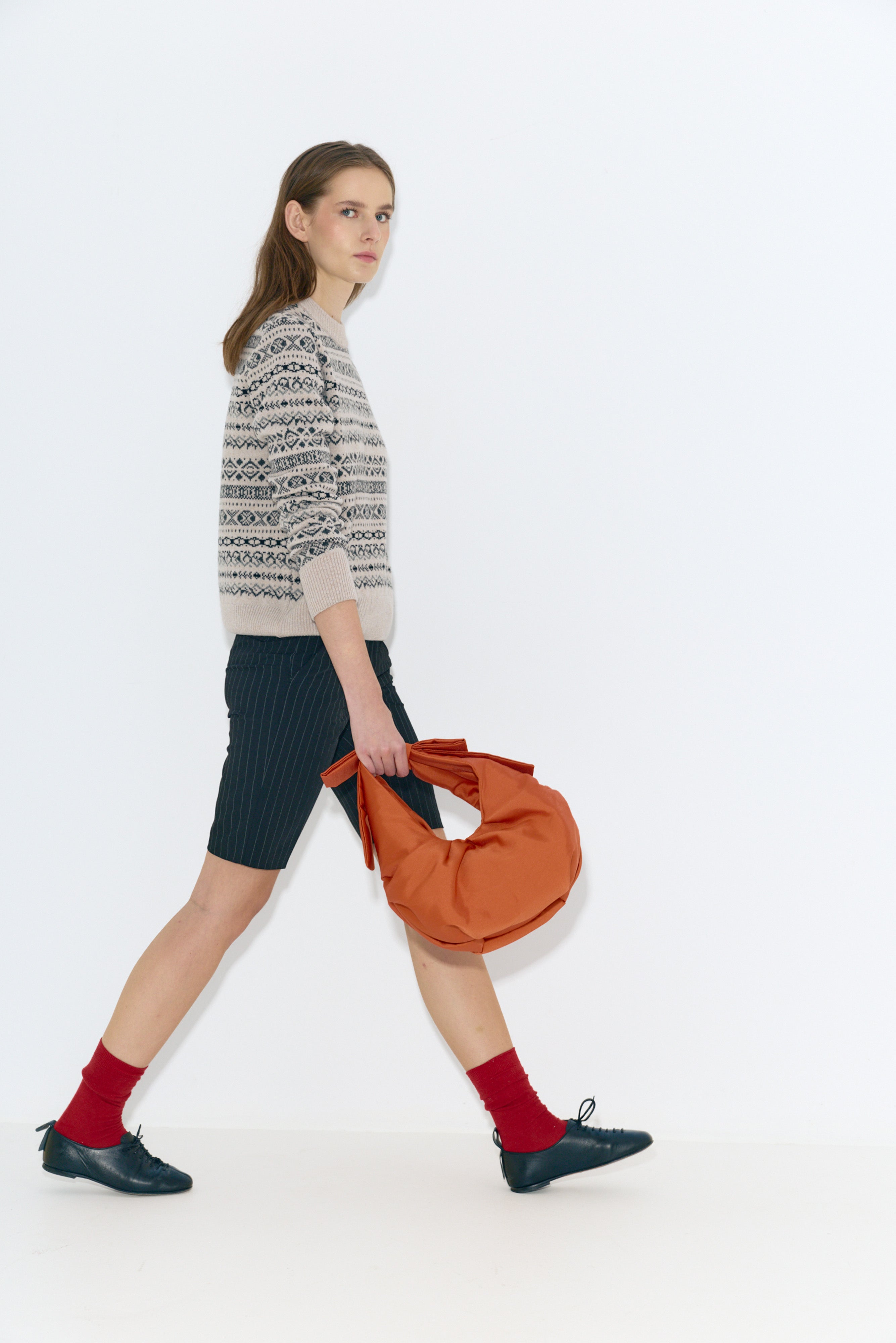 Sara Fair Isle Jumper Beige