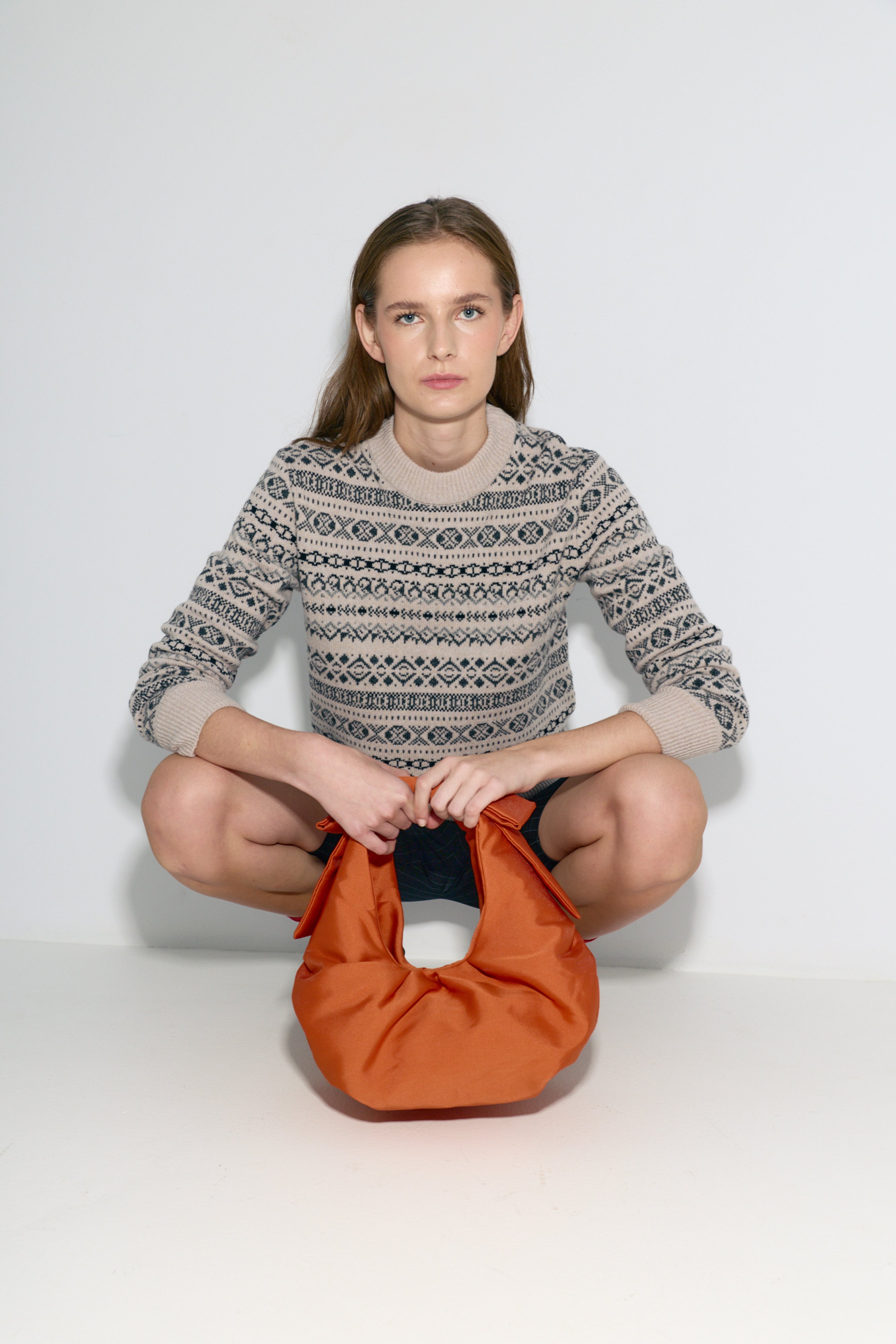 Sara Fair Isle Jumper Beige