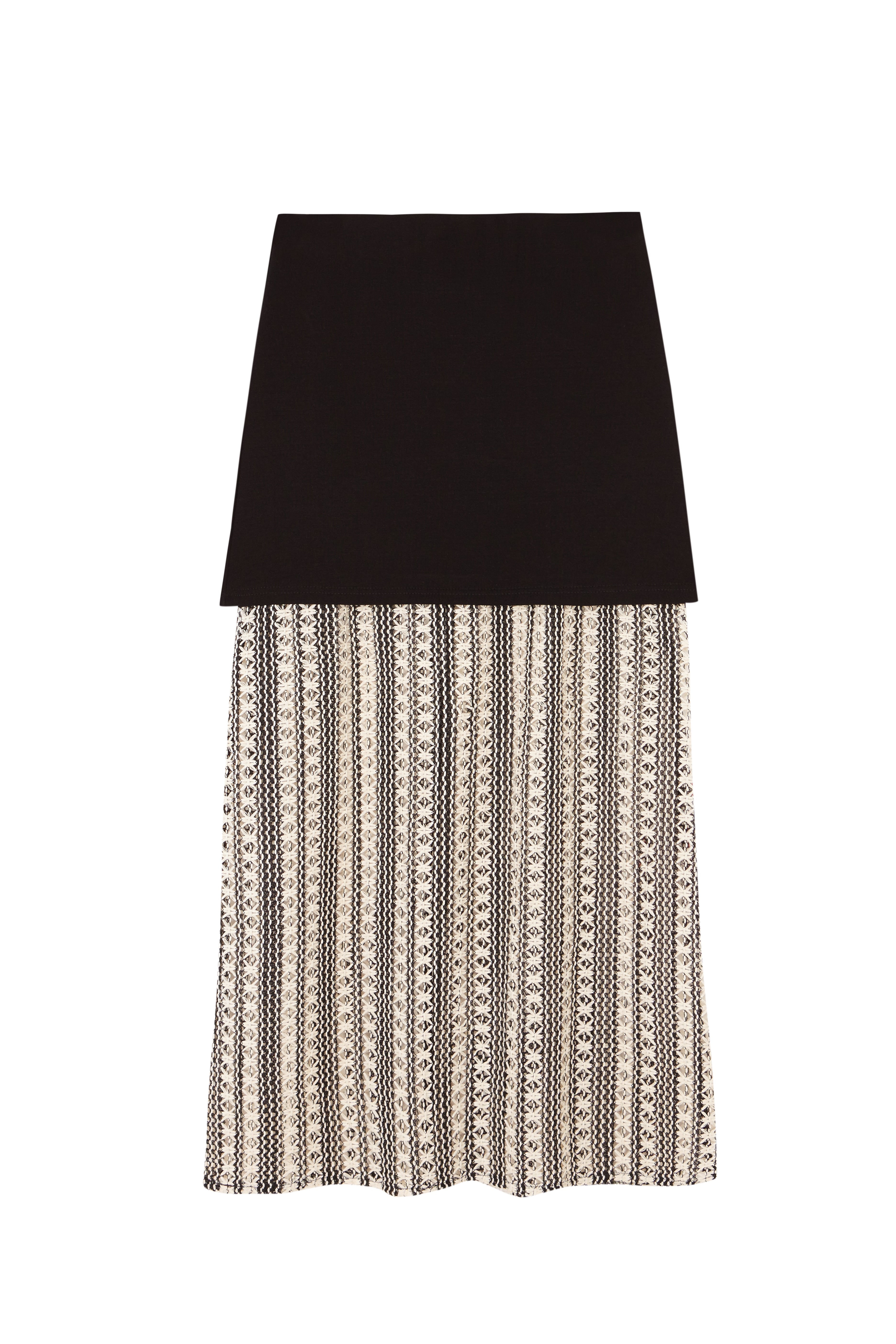 Petra Crochet Skirt Black