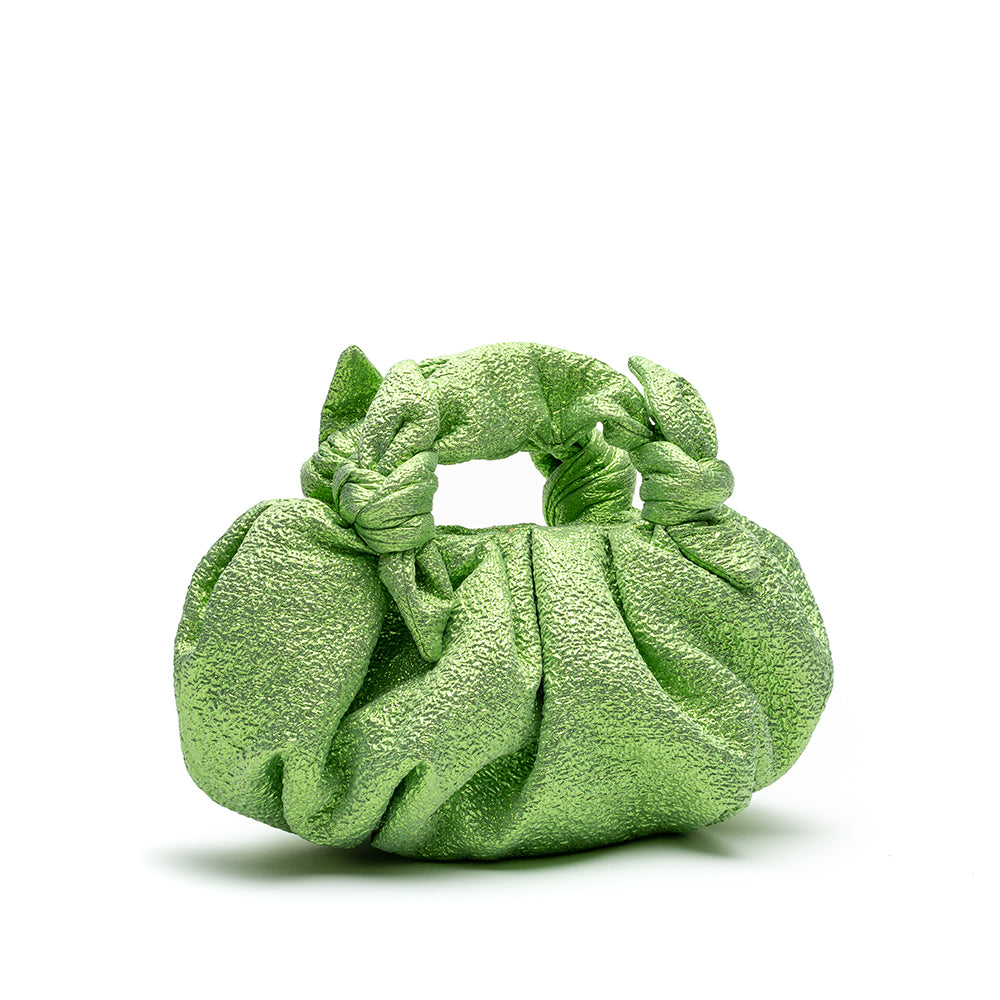 
                  
                    Bernatta mini green lamé bag
                  
                