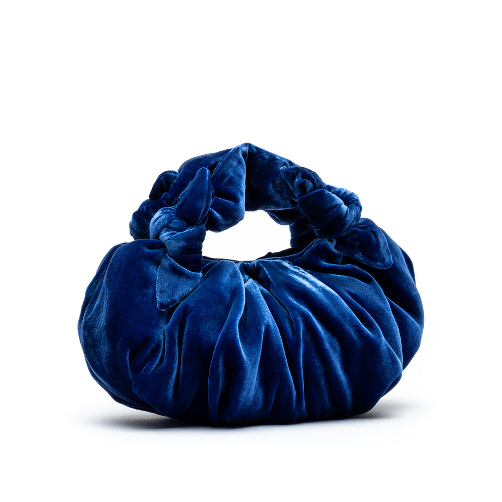Mini Bernatta Blue Velvet Bag