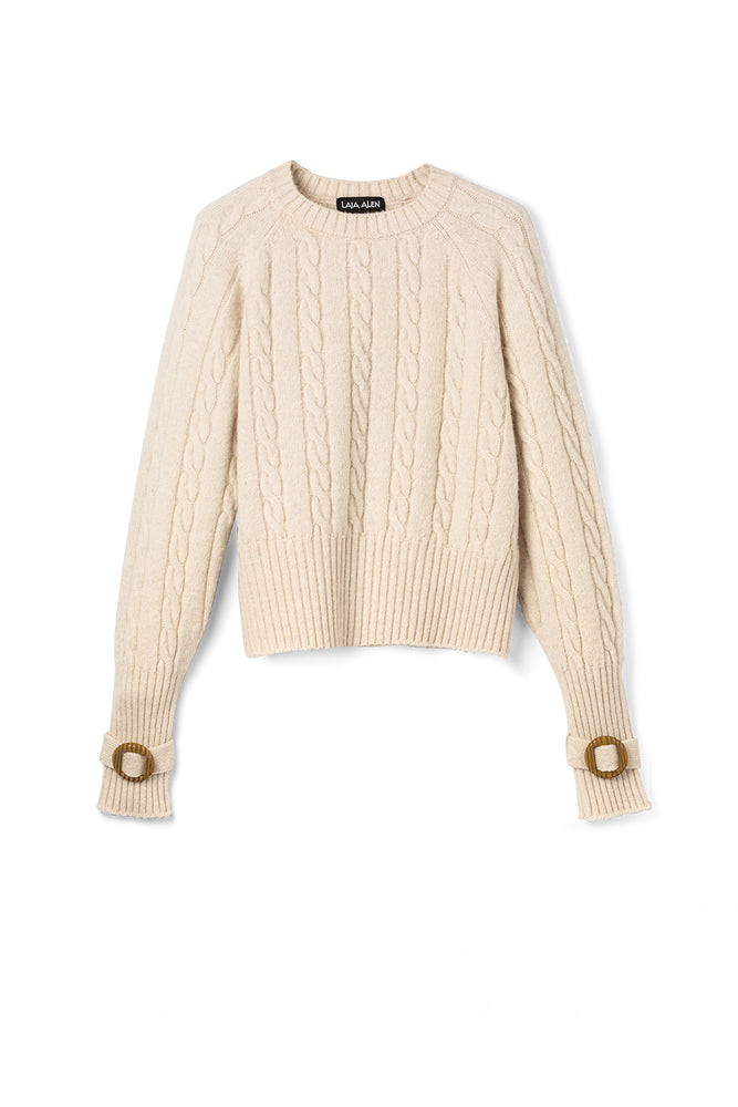
                  
                    Clara Cable Knit Sweater White
                  
                