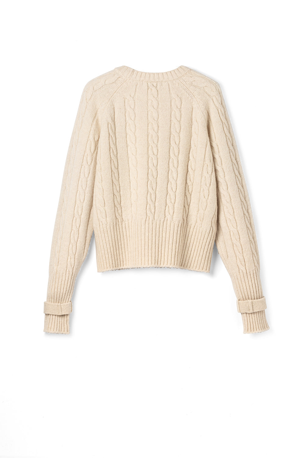 Clara Cable Knit Sweater White