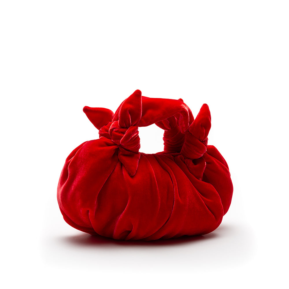 Mini Bernatta Red Velvet Bag