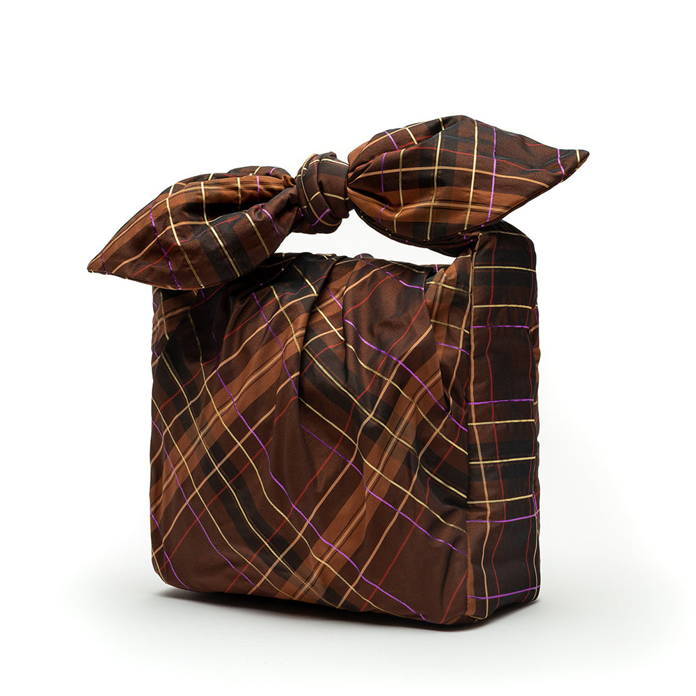 mary tartan brown bag